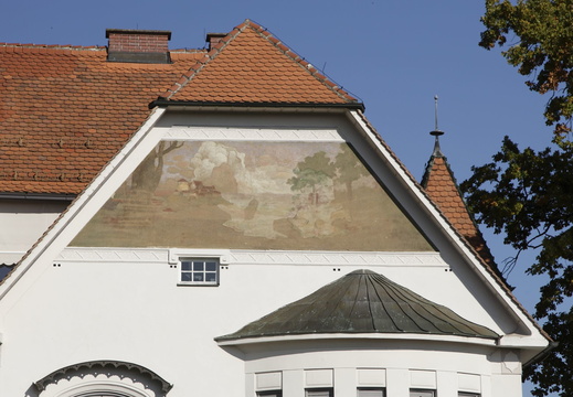 Serie Rosenberg Graz: Wandgemälde an einer Villa 