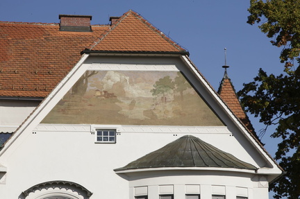 Serie Rosenberg Graz: Wandgemälde an einer Villa 
