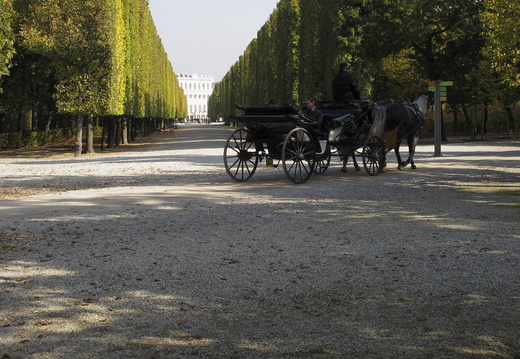 Schloss Schönbrunn am Ende der Tiergartenallee 