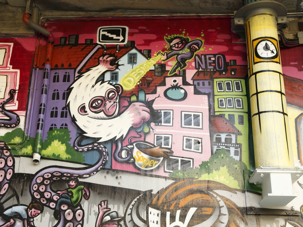 Serie: Graffiti von Neo, Hauptbrücke Graz - 3 