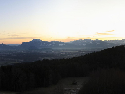 Serie Berchtesgadener Land: Sonnenaufgang über Salzburg 